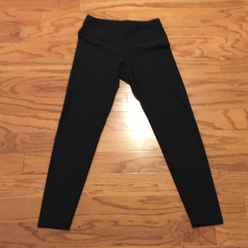 Black Lucy Textured Leggings Small Petite